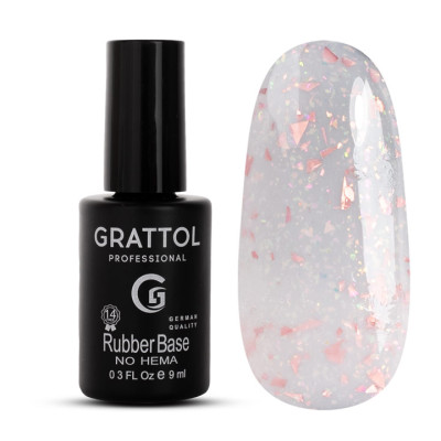 Grattol Rubber Base Glitter 19