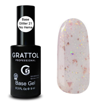 Grattol Rubber Base Glitter 21