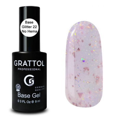 Grattol Rubber Base Glitter 22
