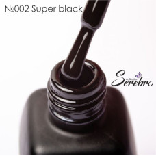 Гель-лак "Serebro" №002 Super black, 11 мл