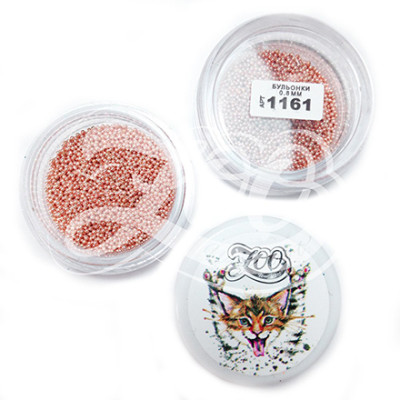 Бульонки ZooNail 1161 металлические розовые 0.8 мм