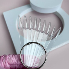 Палитра на кольце миндаль прозрачные 50 шт.