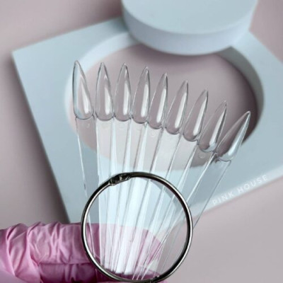 Палитра на кольце миндаль прозрачные 50 шт.