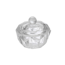 Стаканчик многогранник хруст.с крышкой д/мономера большой