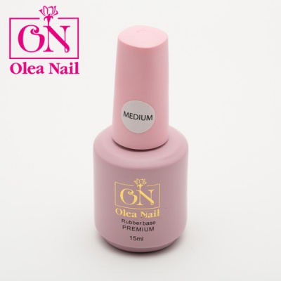 Olea Nail PREMIUM каучуковая база MEDIUM 15мл (розовая)