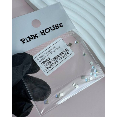 Pink House Стразы "сваровски" КВАДРАТ АВ 20 шт