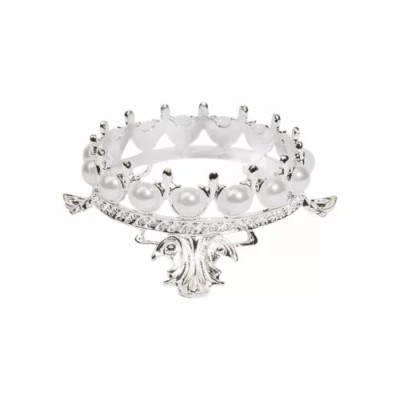 Подставка д/кистей Корона Марго с жемчугом серебро