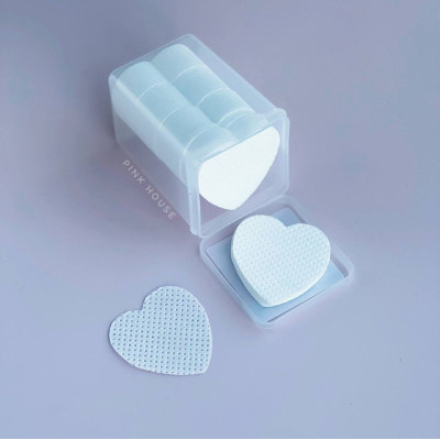 Pink House Салфетки безворсовые СЕРДЕЧКИ белые 200 шт