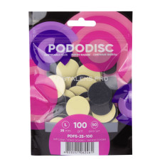 Педикюрный диск Staleks Pro L 25мм PDFS-25-100 на мягкой основе 100гр 50шт