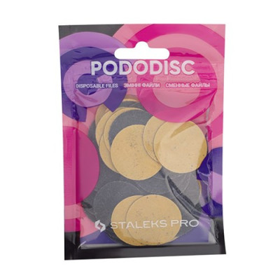 Педикюрный диск Staleks Pro L 25мм PDFS-25-80 на мягкой основе 80гр 50шт