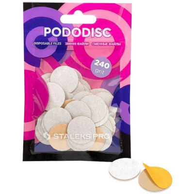Педикюрный диск Staleks Pro L 25мм PDFS-25-80 на мягкой основе 240гр 50шт
