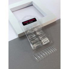 Pink House Типсы гелевые прозрачные тонкие балерина 96шт арт.4844