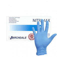 Перчатки "Archdale" (NitriMAX) нитрил 100шт M голубые