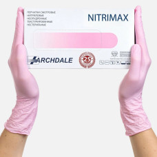 Перчатки "Archdale" (NitriMAX) нитрил 100шт M розовые