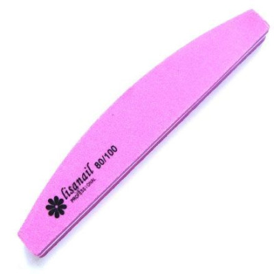 Баф LisaNail лодка 80/100 розовая (ЦВЕТОК)