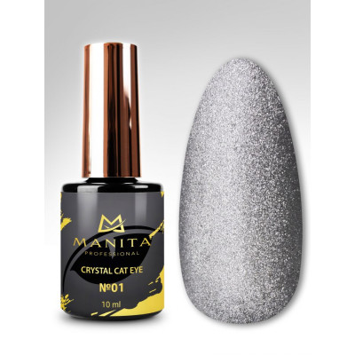  Гель лак MANITA PROFESSIONAL "CRYSTAL CAT EYE" с эффектом кошачьего глаза №01 (10 мл)