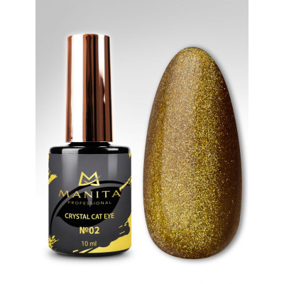  Гель лак MANITA PROFESSIONAL "CRYSTAL CAT EYE" с эффектом кошачьего глаза №02 (10 мл)