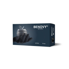 Перчатки одноразовые нитриловые benovy Черные L 100 шт