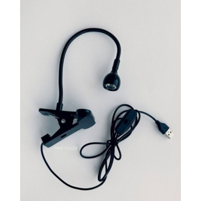 Мини-лампа зажим CLIP ON UV (черная)