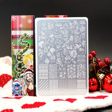 Пластина для стемпинга Enigma Stamping №28 Новогодняя (большая)