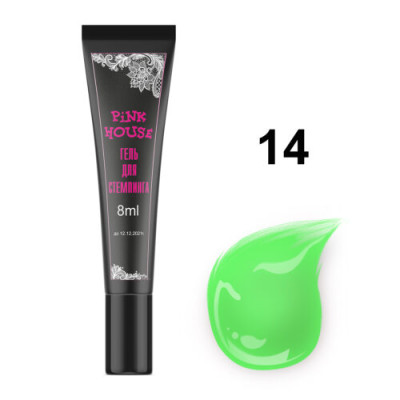 Pink House Гель для стемпинга 14 Неон зеленый (тюбик)
