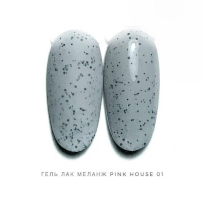 01 color гель-лак меланж pink house