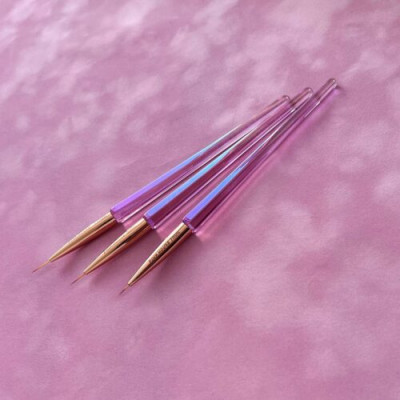 Pink House Набор тонких кистей страйпер 3 шт