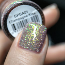 Grattol GPGA01 Color Nail Polish Champagne Kiss - Бежевый, Светоотражающий, Халяль, 9 мл