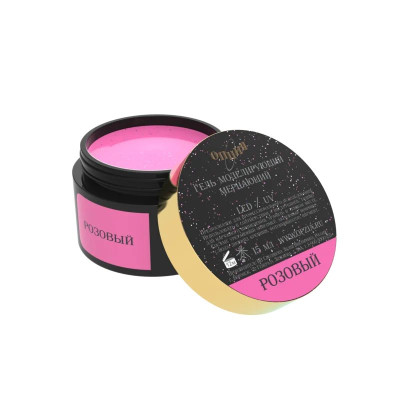  Гель ОПЦИЯ Моделирующий самовыравнивающийся мерцающий "РОЗОВЫЙ" 15 мл (арт.39208)