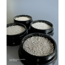 Бульонки Pink House серебро микро