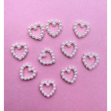 Фигурки ZOO 1831 объёмные "Жемчуг сердечки" 10шт