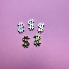 Фигурки ZOO 1851 объёмные "Доллары" металл 5шт