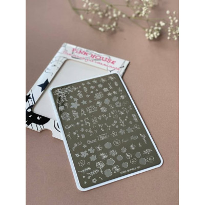 Пластина для стемпинга Pink House 9.4x14.5 см