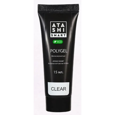 ATASHI Smart Полигель мелкозернистый, ECO, Прозрачный, 15мл