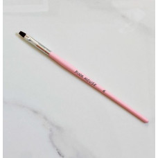 Кисть Pink House №6 прямая (бордо/розовая ручка)