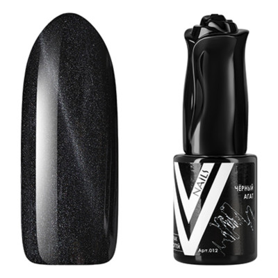 Гель лак Vogue nails кошачий глаз Черный агат, 10ml